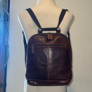 Brown Leather Backpack